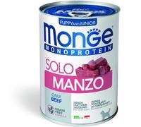 Monge Monoprotein Paté Puppy & Junior solo Manzo 400 g Alimento Umido per Cani Cuccioli