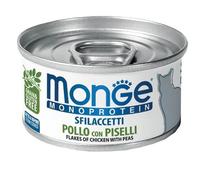MONGE MONOPROTEIN SFILACCETTI POLLO & PISELLI 80 GR.