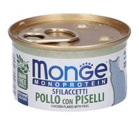 Monge Monoprotein Sfilaccetti Pollo con Piselli 10x80 g