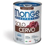 Monge Monoprotein SOLO Patè Grain Free 400 gr Cervo - confezione da 6 pezzi - Umido monoproteico cane - 1° ORDINE? scegli lo sconto BZR5 / BZR20 + 200 punti fedeltà