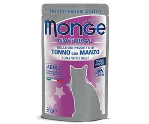 Monge - Natural Buste al Tonno con Manzo da 80g