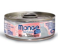 MONGE Natural Cat Tonno con pollo e gamberetti 80g