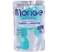 Monge Natural Superpremium Cotti a Vapore Con Tonno E Anatra Cibo Umido Per Gatti 80g