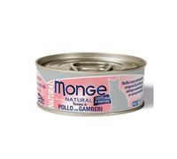 Monge natural pezzetti di tonno e pollo con gamberi adult 80gr