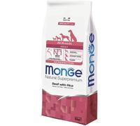 Monge Natural Superpremium All Breeds Adult Monoprotein Manzo con Riso 12 kg - Crocchette monoproteiche cane - 1° ORDINE? scegli lo sconto BZR5 / BZR20 + 200 punti fedeltà