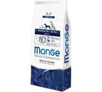 Monge Natural Superpremium Medium Adult Ricco di Pollo 12 kg - Croccantini per cani - 1° ORDINE? scegli lo sconto BZR5 / BZR20 + 200 punti fedeltà