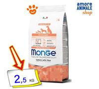 Monge Natural Superpremium All Breeds Puppy e Junior Salmone e Riso 2,5/12 Kg