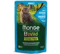 Monge Natural Superpremium BWild Cat Grain Free Busta Multipack 28x85G ACCIUGHE CON ORTAGGI