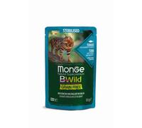 Monge BWild Grain Free Sterilised bustine per gatti - tonno, gambero e verdure 85 g