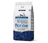 Monge - Natural Superpremium, Cibo Secco Cani Medium Puppy/Junior, Pollo,12kg
