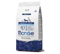 Monge Natural Superpremium Medium Puppy & Junior Ricco in Pollo 12 KG