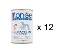 Monge - Patè Monoprotein, Solo Tacchino, 12 x 400 grammi