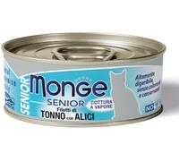 Monge Senior Cat Lattina Multipack 24x80G TONNO CON ALICI