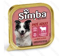 Monge Simba Patè Adult con Manzo e Piselli Alimento Umido Cani 150g 24 Pezzi