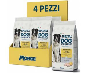 Monge Special Dog Exc Crocchette Pollo Adult Medium 4x3kg 12kg