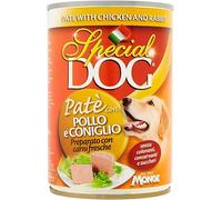 MONGE SPECIAL DOG PATE' 12 PEZZI DA 400 GR CARNE POLLO/CONIGLIO CANI ADULTI