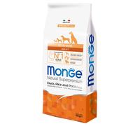 Monge Natural Superpremium All Breeds Adult Monoprotein Anatra con Riso e Patate 12 kg - Crocchette monoproteiche cane - 1° ORDINE? scegli lo sconto BZR5 / BZR20 + 200 punti fedeltà