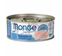 Monge Supreme Adult in salsa lattina da 80 gr - Tonno con orata - Confezione da 24 pezzi - Cibo umido per gatti - 1° ORDINE? scegli lo sconto BZR5 / BZR20 + 200 punti fedeltà