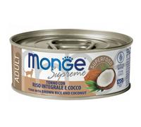 Monge Supreme Adult in salsa lattina da 80 gr: Tonno con riso integrale e cocco
