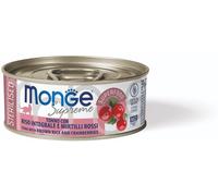 Monge Supreme Cat Sterilised Lattina Multipack 24x80G TONNO CON RISO E MIRTILLI ROSSI