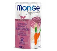 Monge Supreme Kitten in salsa bustina da 80 gr Tonno con quinoa e carote - Cibo umido per gatti - 1° ORDINE? scegli lo sconto BZR5 / BZR20 + 200 punti fedeltà