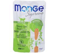 Monge Supreme Kitten Tonno Con Piselli E Baby Carrots Gattini 80 g Man