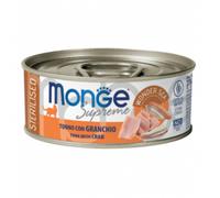 Monge Supreme Sterilised in salsa lattina da 80 gr Tonno con granchio - confezione da 6 pezzi - Cibo umido per gatti - 1° ORDINE? scegli lo sconto BZR5 / BZR20 + 200 punti fedeltà