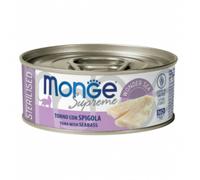 Monge Supreme Sterilised in salsa lattina da 80 gr Tonno con spigola - confezione da 6 pezzi - Cibo umido per gatti - 1° ORDINE? scegli lo sconto BZR5 / BZR20 + 200 punti fedeltà