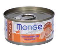 Monge Supreme Sterilised Tonno Granchio Gatti Sterilizzati 80 g Mangim