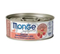Monge Supreme Cat Sterilised Lattina Multipack 24x80G TONNO CON RISO E GOJI
