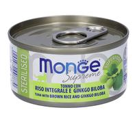 Monge Supreme Tonno Con Riso Integrale Ginkgo Biloba Gatti Sterilizzat