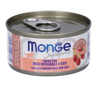 Monge Supreme Tonno Con Riso Integrale Goji Gatti Sterilizzati 80 g Ma