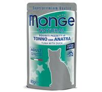 Monge umido gatto adult Natural gusto Tonno con Anatra | 12 bustine da 80 grammi
