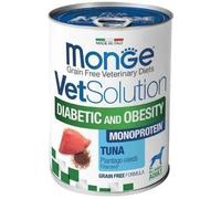 400 g Monge VetSolution Cane Diabetic e Obesity Alimento Dietetico Completo Cibo Umido per la Riduzione di Peso e Controllo dell'Apporto di Glucosio