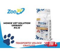 12 kg Monge VetSolution Secco Cane Urinary Struvite Alimento Dietetico Cibo Crocchette Croccantini per la Dissoluzione di Calcoli a Base di Struvite