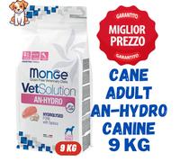 MONGE VETSOLUTION AN-HYDRO CANINE Crocchette Cane Sacco da 9 kg - 9 kg