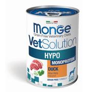 Monge VetSolution Canine Hypo Monoprotein Grain Free 400 gr Anatra - confezione da 6 pezzi - Umido monoproteico cane - 1° ORDINE? scegli lo sconto BZR5 / BZR20 + 200 punti fedeltà