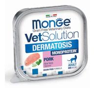 Monge VetSolution Feline Dermatotis Monoprotein Grain Free 100 gr Maiale - confezione da 6 pezzi - Dieta veterinaria per gatti - 1° ORDINE? scegli lo sconto BZR5 / BZR20 + 200 punti fedeltà