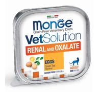 Monge VetSolution Feline Renal & Oxalate Grain Free 100 gr Uova essiccate - confezione da 6 pezzi - Dieta veterinaria per gatti - 1° ORDINE? scegli lo sconto BZR5 / BZR20 + 200 punti fedeltà