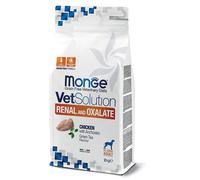 2 kg Monge VetSolution Secco Cane Renal Oxalate Alimento Dietetico Cibo Crocchette Croccantini in Caso di Insufficienza Renale e Riduzione Formazione di Calcoli