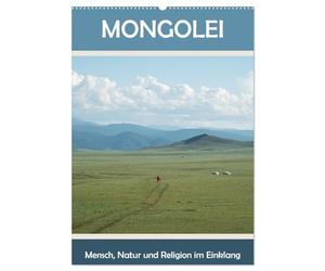 Mongolei - Mensch, Natur und Religion im Einklang (Wandkalender 2026 DIN A2 hoch), CALVENDO Monatskalender: Der nomadische Minimalismus
