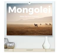 Mongolei - Natur bis zum Horizont (hochwertiger Premium Wandkalender 2026 DIN A2 quer), Kunstdruck in Hochglanz: Entdecken Sie die malerische Mongolei, so wie Sie sie noch nie gesehen haben.