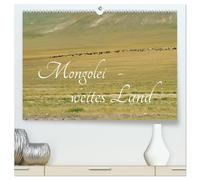 Mongolei - weites Land (hochwertiger Premium Wandkalender 2026 DIN A2 quer), Kunstdruck in Hochglanz: Der Kalender zeihgt ein fernes, naturbelassenes Land mit seinen weiten Steppen, Seen und der Gobi