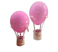 Mongolfiera Decorativa Battesimo, Allestimento Tavola, Pergamena, Cappello, 2 Dimensioni, Palloncino Incluso (Piccola)