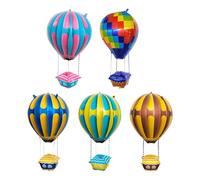 Mongolfiera In Foglio Di Alluminio Da 5 Pezzi, Decorazione Mongolfiera, Palloncino A Elio Per Bambini, Set Di Palloncini In Foglio Di Alluminio, Decorazione Mongolfiera Per Bambini