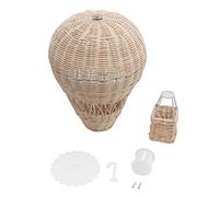 Mongolfiera in rattan intrecciato, realizzata a mano, con dettagli squisiti, decorazione in rattan intrecciato per la cameretta dei bambini, per feste, foto, decorazioni per