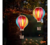 Sospensione Lampada Solare Mongolfiera Colorato LED Per Esterni Effetto Fuoco [EEK: Inaditato]