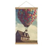 Mongolfiera Prendi casa in legno Fly The Poster Hanger Frame lino arte moderna da parete in legno Stampa artistica artistica da parete personalizzata pittura da appendere decorazione da parete per