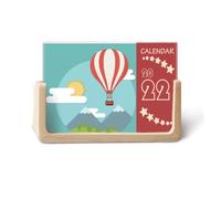 Mongolfiera Sun Cloud Pattern 2022 Calendario da tavolo Planner 12 mesi