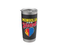 Mongolia è nel mio cuore orgogliosa vacanza mongola viaggiatore Bicchiere termico in acciaio inox doppia parete